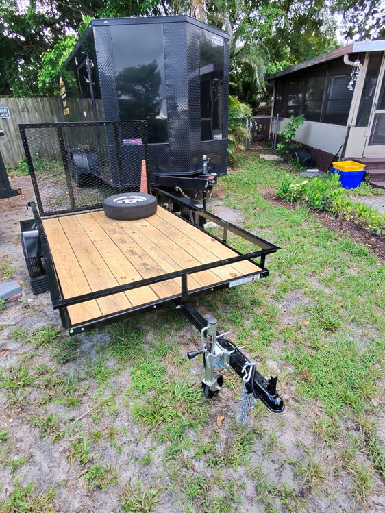 5x8 utility trailer w/ramp 1600lb payload cap